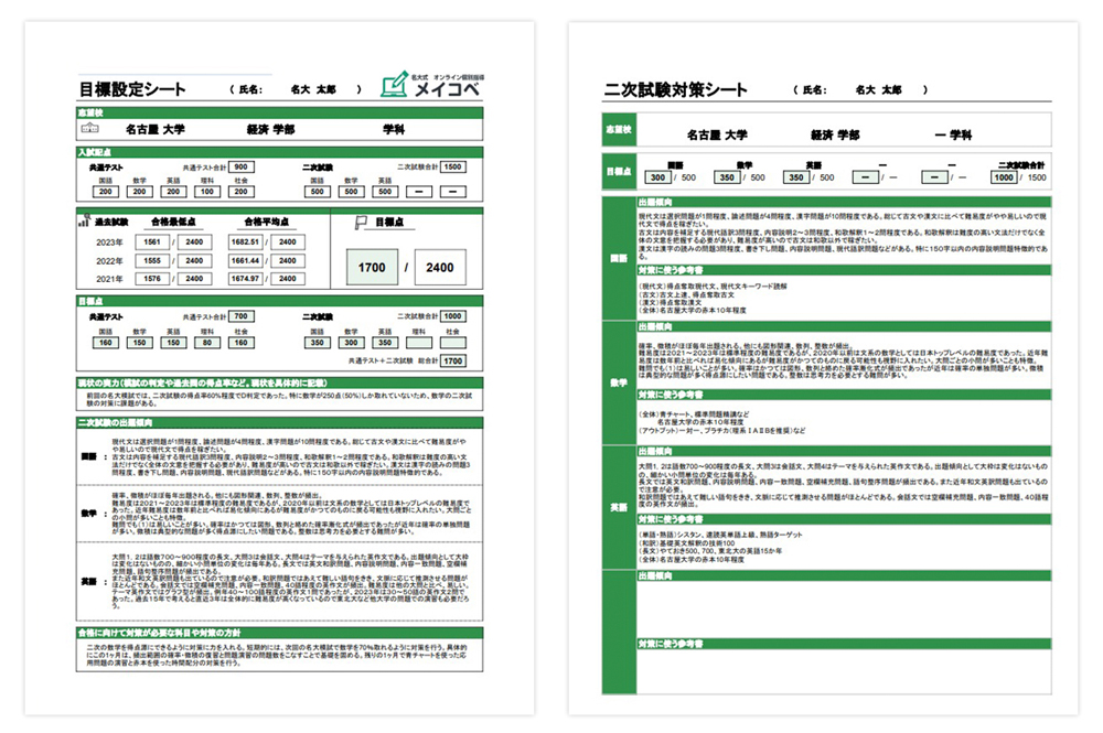 目標設定シート